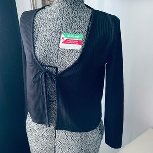 H&M Black Ribbed Women's Blazer